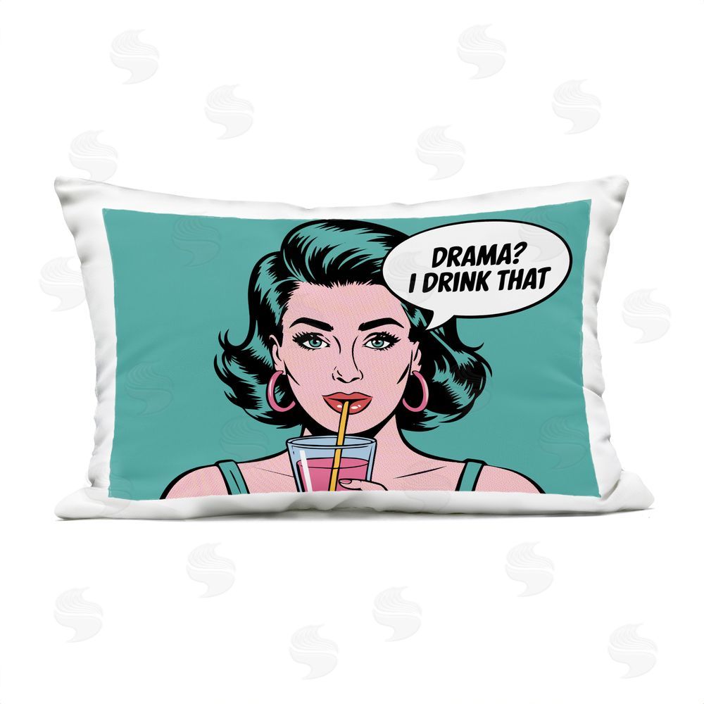 Andreas Magnusson Drink That Drama Outdoor Quick-Dry Polyester Lumbar Pillow