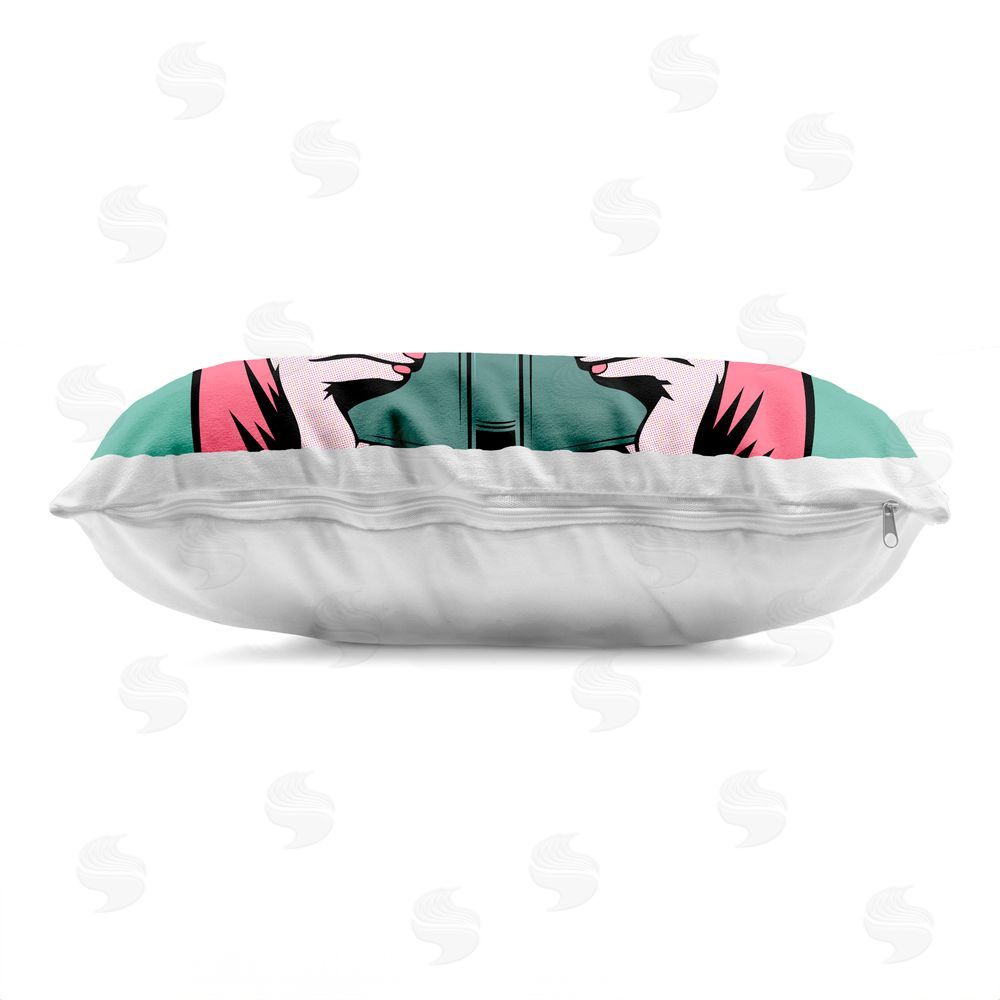 Andreas Magnusson Know Your Secrets Indoor Plush Polyester Lumbar Pillow Zipper Detail