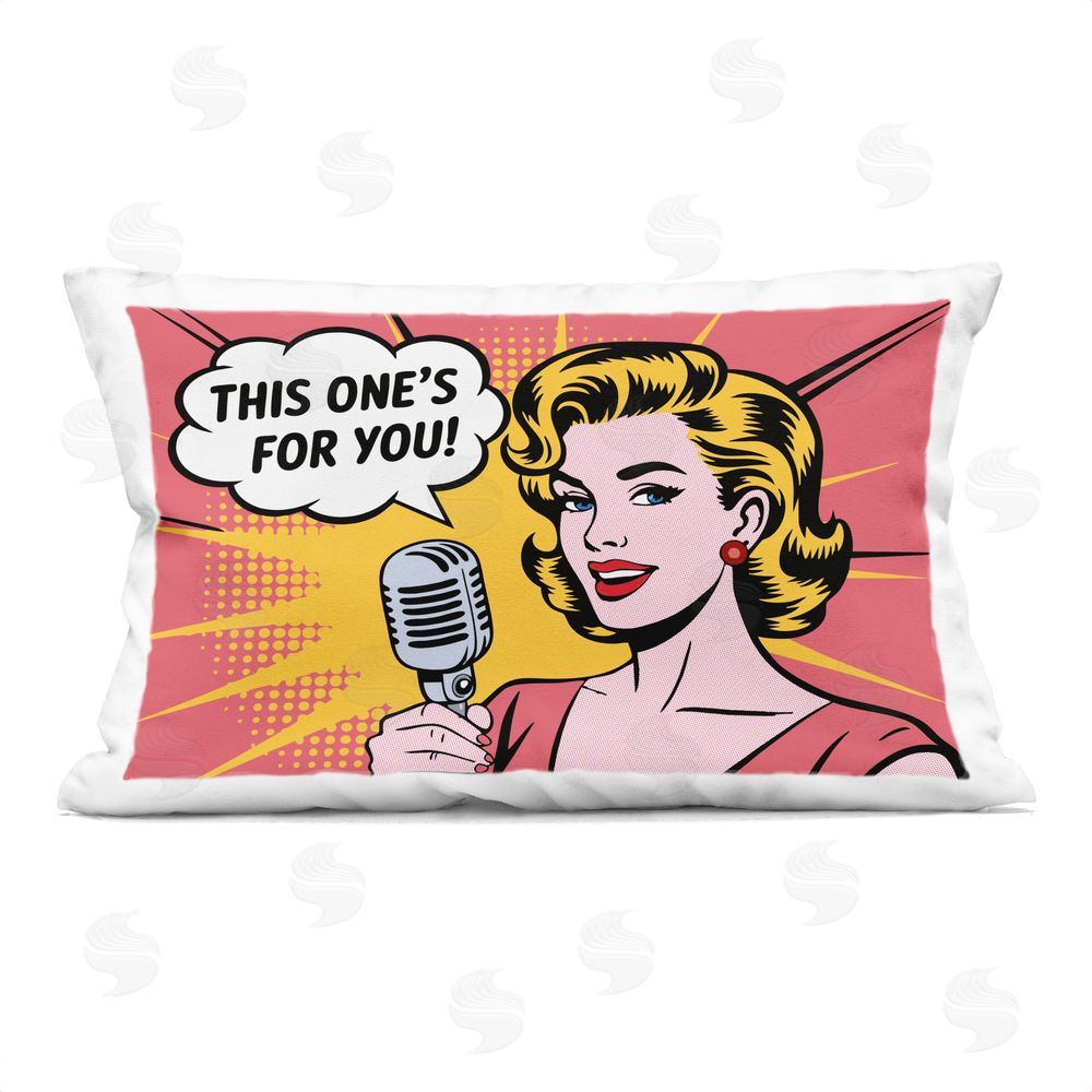 Andreas Magnusson This One's For You Indoor Plush Polyester Lumbar Pillow