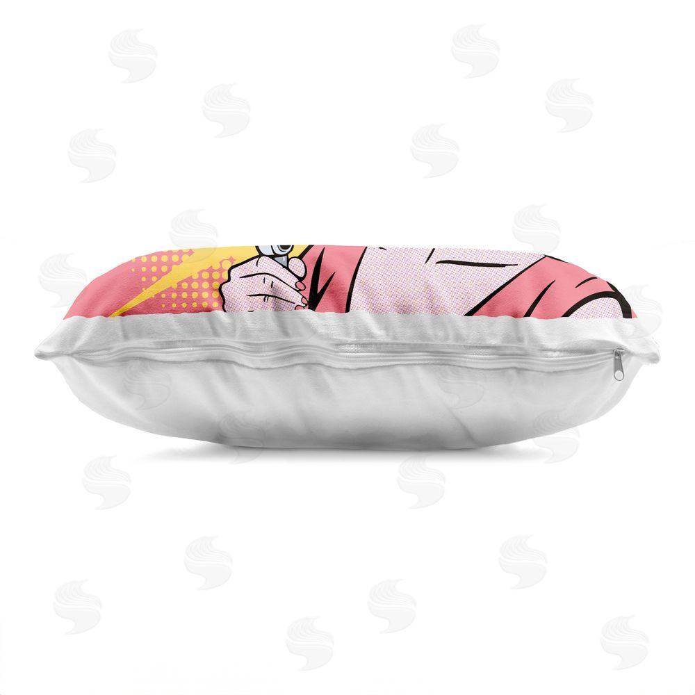 Andreas Magnusson This One's For You Indoor Plush Polyester Lumbar Pillow Zipper Detail