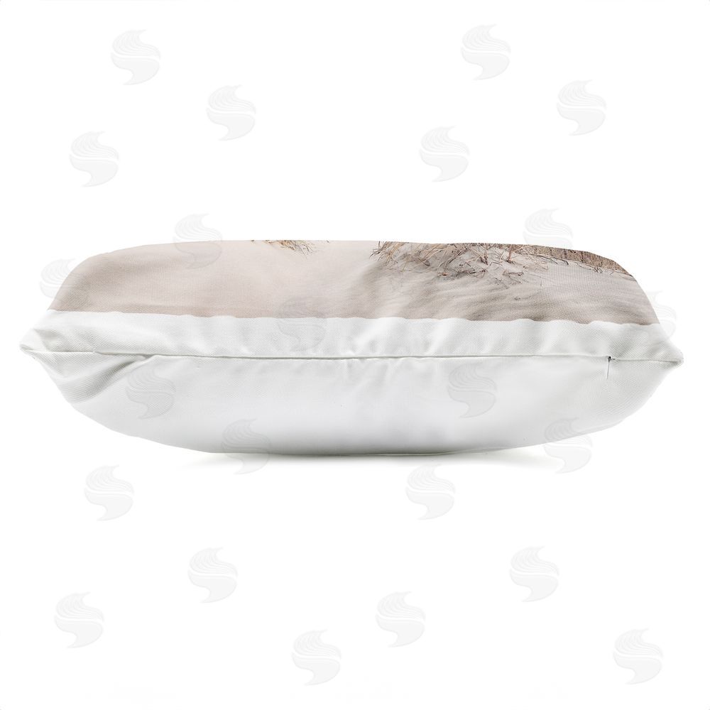 Natalie Carpentieri Sea Oats Along Sandy Dunes Outdoor Quick-Dry Polyester Lumbar Pillow Zipper Detail