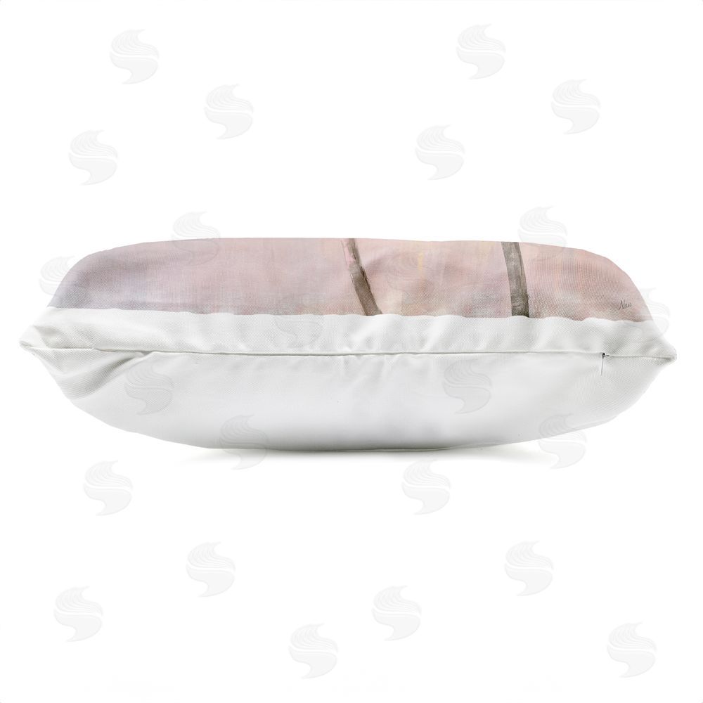 Nan Sunset Palms at Dusk Outdoor Quick-Dry Polyester Lumbar Pillow Zipper Detail