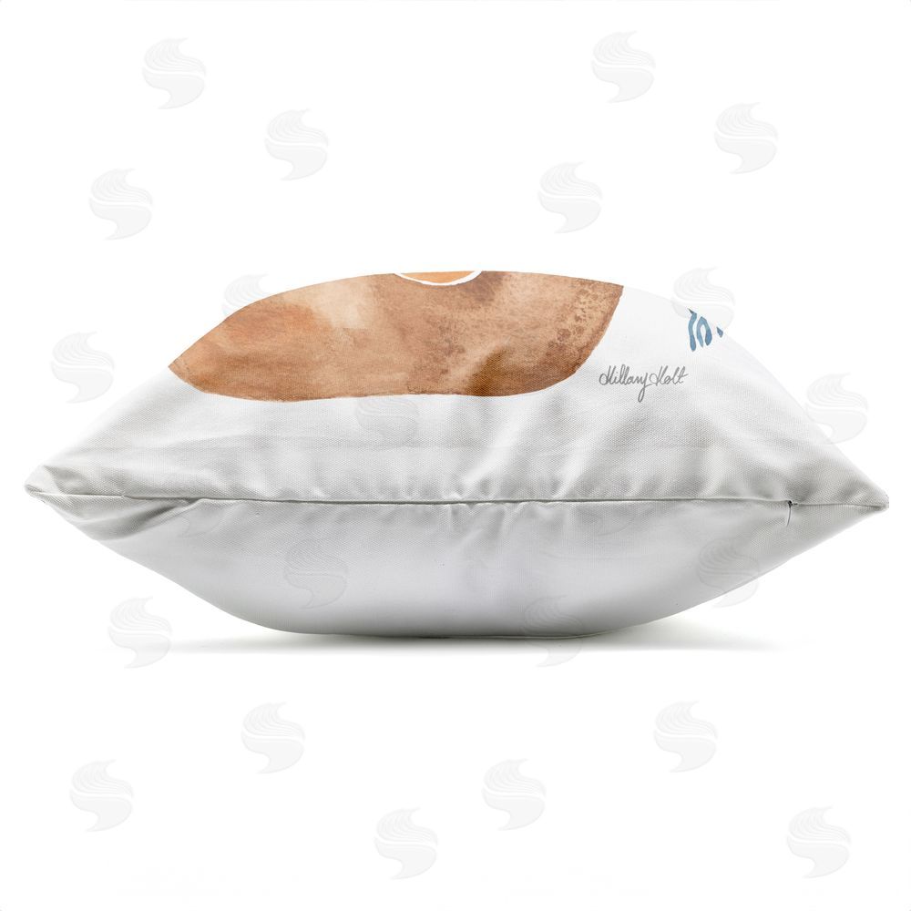 Hillary Holt Tote & Fashion Magazine Outdoor Quick-Dry Polyester Square Throw Pillow Zipper Detail