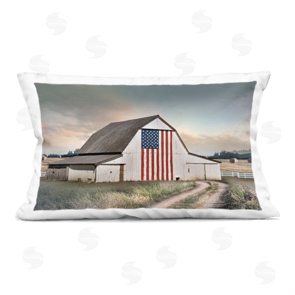 CAD Designs Land That I Love Barn Indoor Plush Polyester Lumbar Pillow