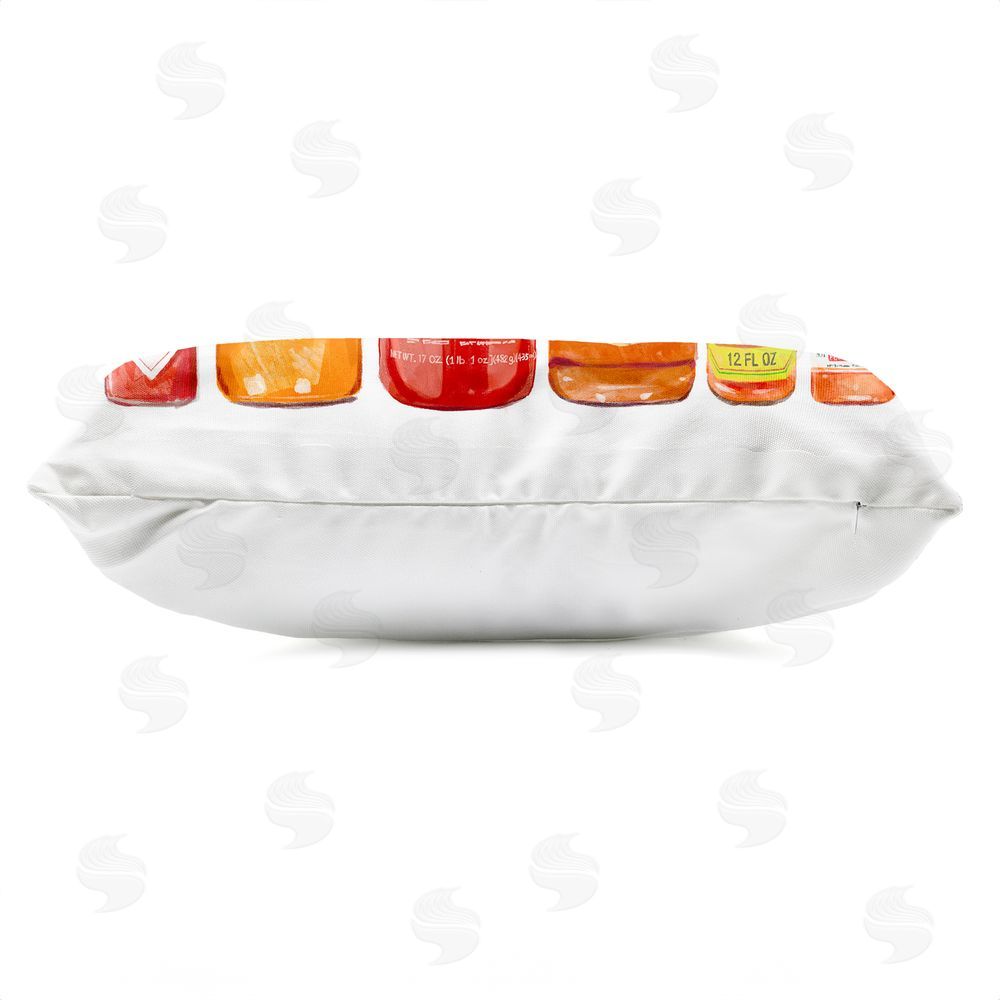 Ziwei Li Hot Sauce Bottle Collection Outdoor Quick-Dry Polyester Lumbar Pillow Zipper Detail