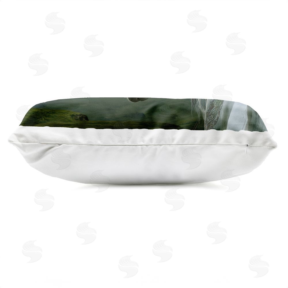 The Wands Want Dreamy Celtic Unicorn Outdoor Quick-Dry Polyester Lumbar Pillow Zipper Detail