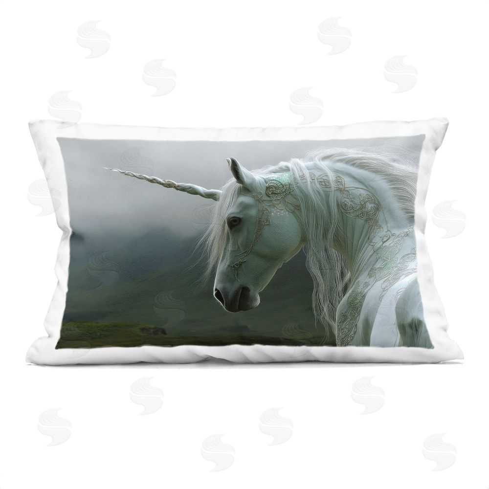 The Wands Want Dreamy Celtic Unicorn Indoor Plush Polyester Lumbar Pillow