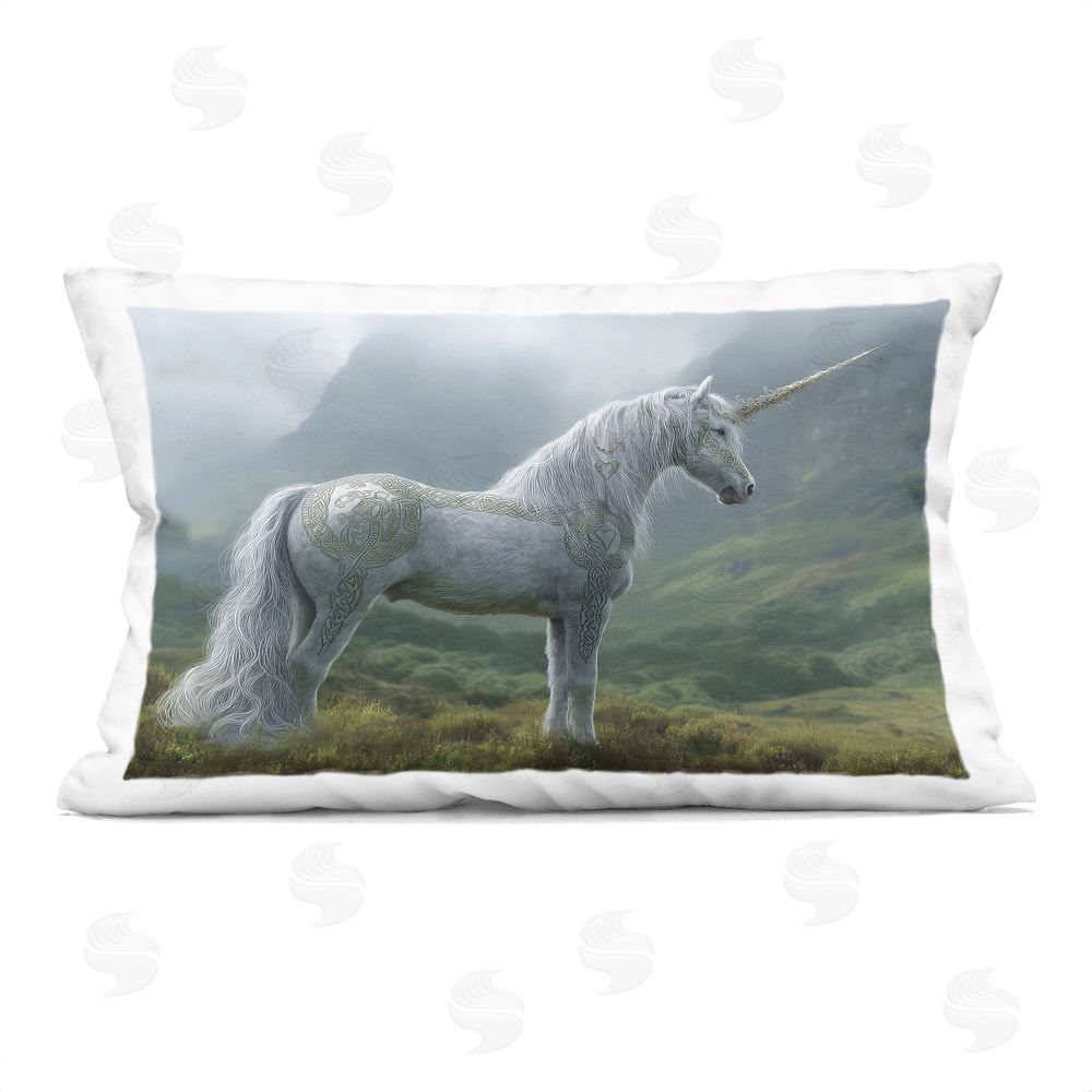 The Wands Want Elegant Celtic Unicorn Indoor Plush Polyester Lumbar Pillow