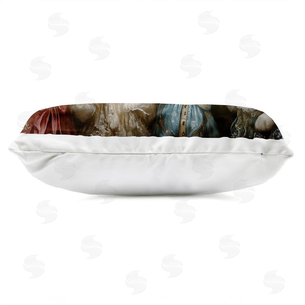 The Wands Want Fashionable Vintage Cats Outdoor Quick-Dry Polyester Lumbar Pillow Zipper Detail