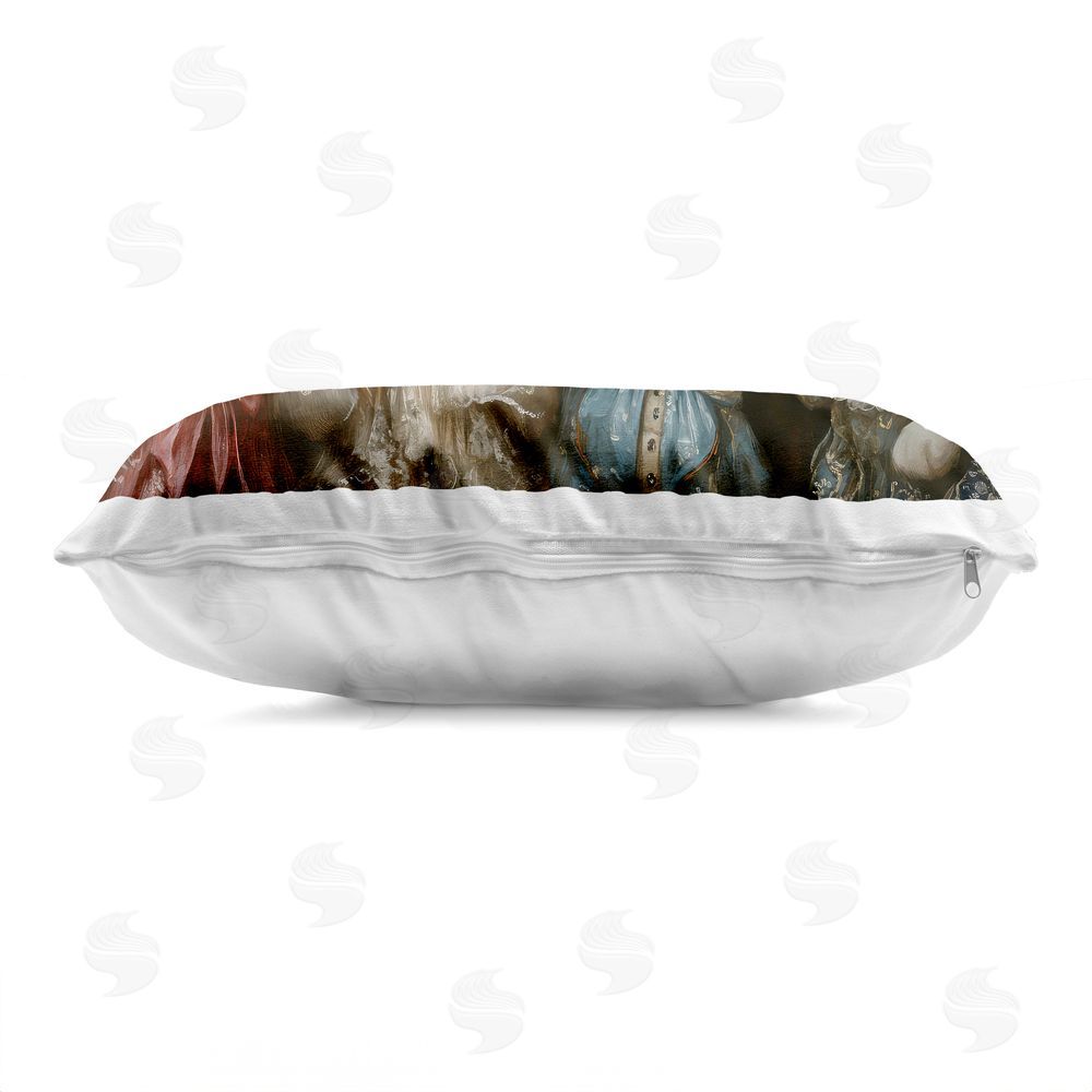The Wands Want Fashionable Vintage Cats Indoor Plush Polyester Lumbar Pillow Zipper Detail