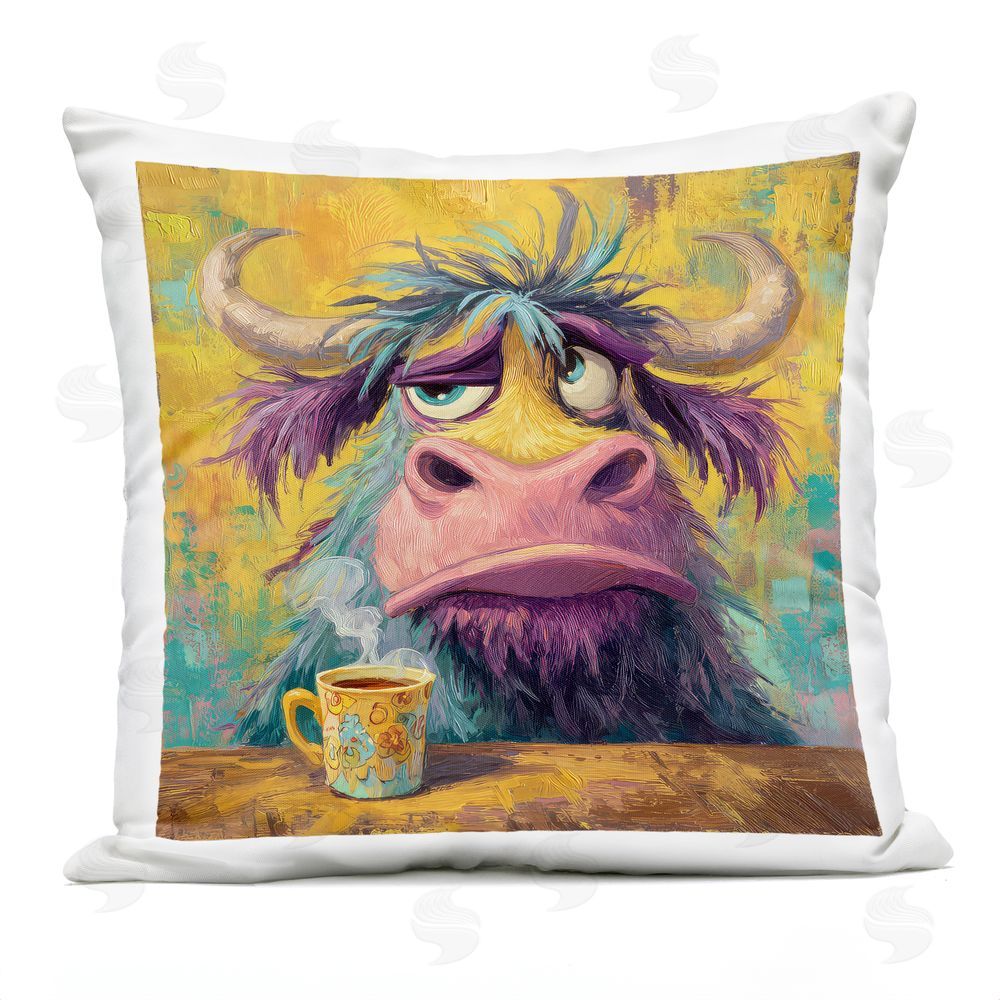 The Wands Want Grumpy Cow & Mug Outdoor Quick-Dry Polyester Square Throw Pillow