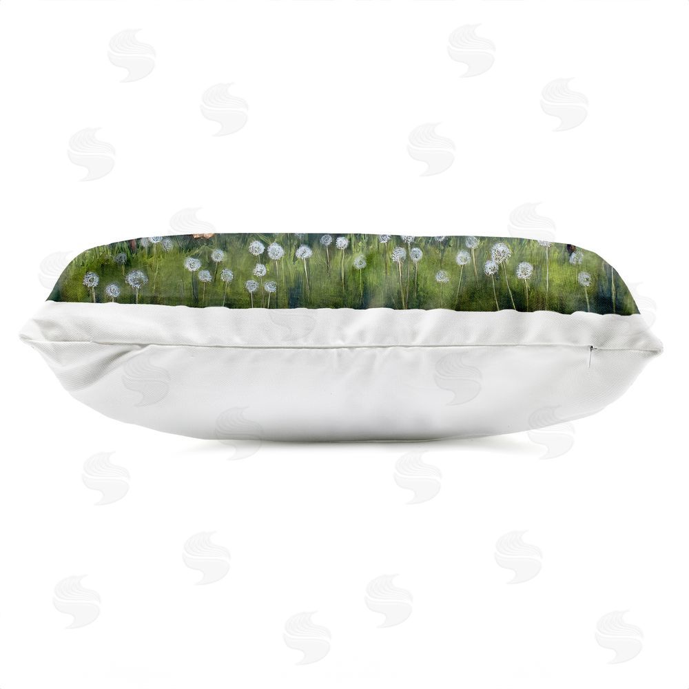 Tina LeCour Barnyard Sofa Sisters Outdoor Quick-Dry Polyester Lumbar Pillow Zipper Detail