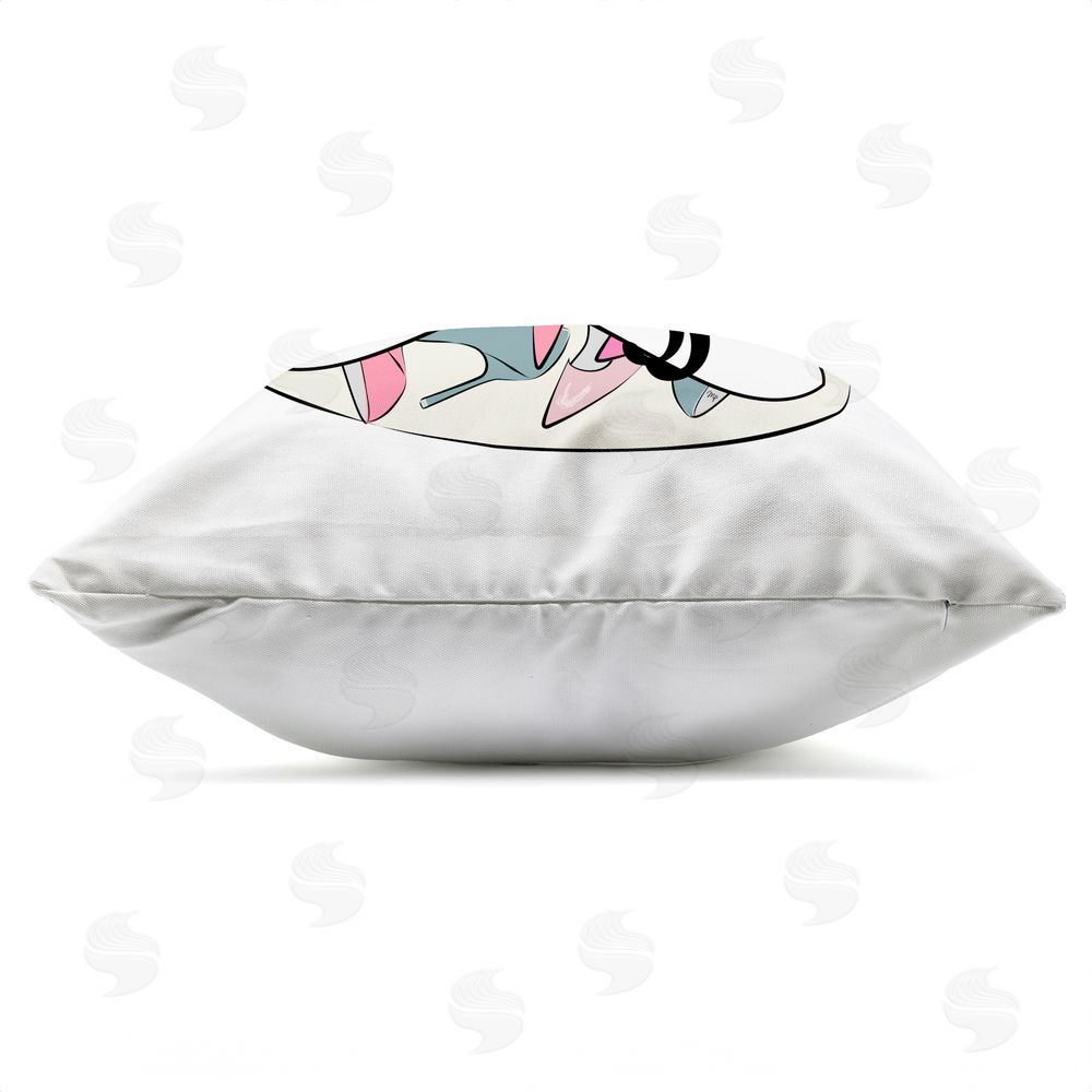 Martina Pavlova Shoe Lover's Heel Collection Outdoor Quick-Dry Polyester Square Throw Pillow Zipper Detail