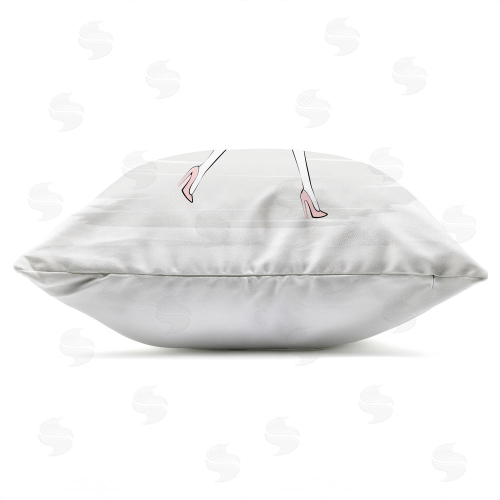 Martina Pavlova Shopping Spree at Fashion House Outdoor Quick-Dry Polyester Square Throw Pillow Zipper Detail