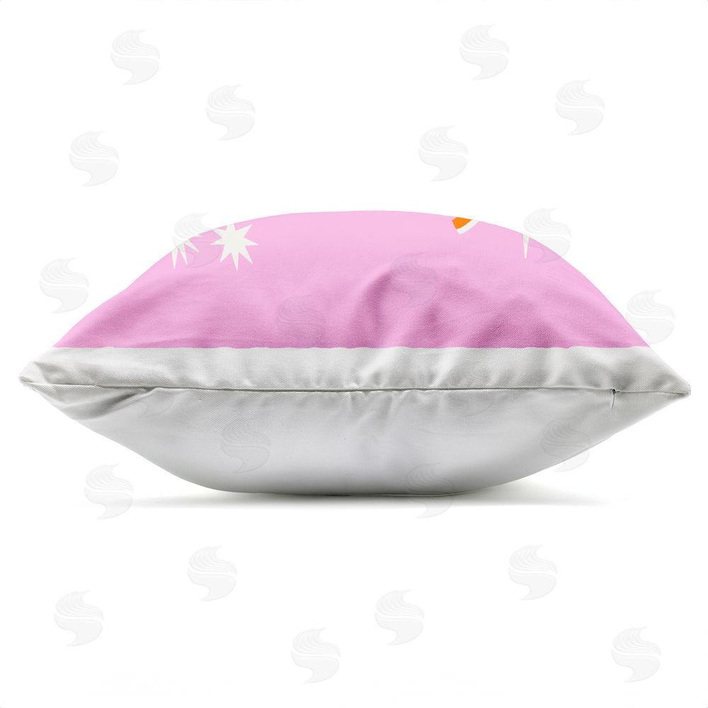 Indira Prieto | IndySign Cursive Kindness Everyday Outdoor Quick-Dry Polyester Square Throw Pillow Zipper Detail