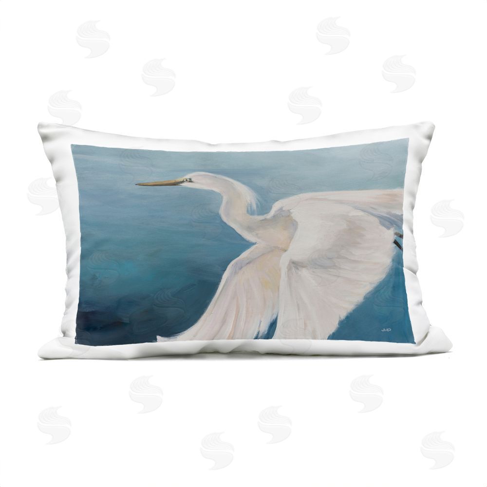 Julia Purinton Heron Flight Of Fancy Outdoor Quick-Dry Polyester Lumbar Pillow
