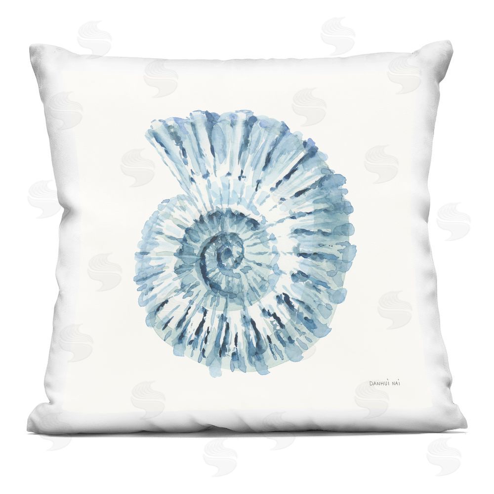 Danhui Nai Tidepool Treasures Nautilus Indoor Plush Polyester Square Throw Pillow