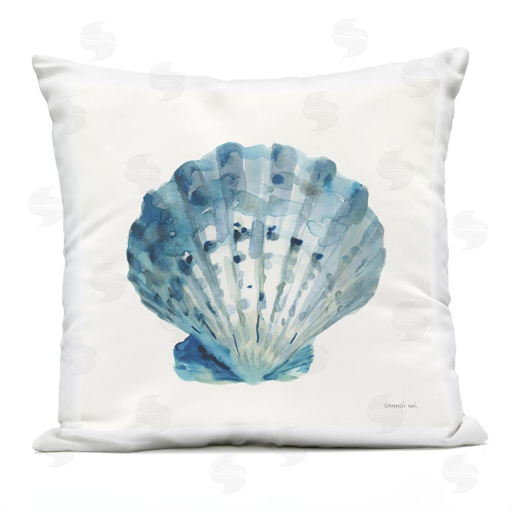 Danhui Nai Tidepool Treasures Clam Shell Outdoor Quick-Dry Polyester Square Throw Pillow