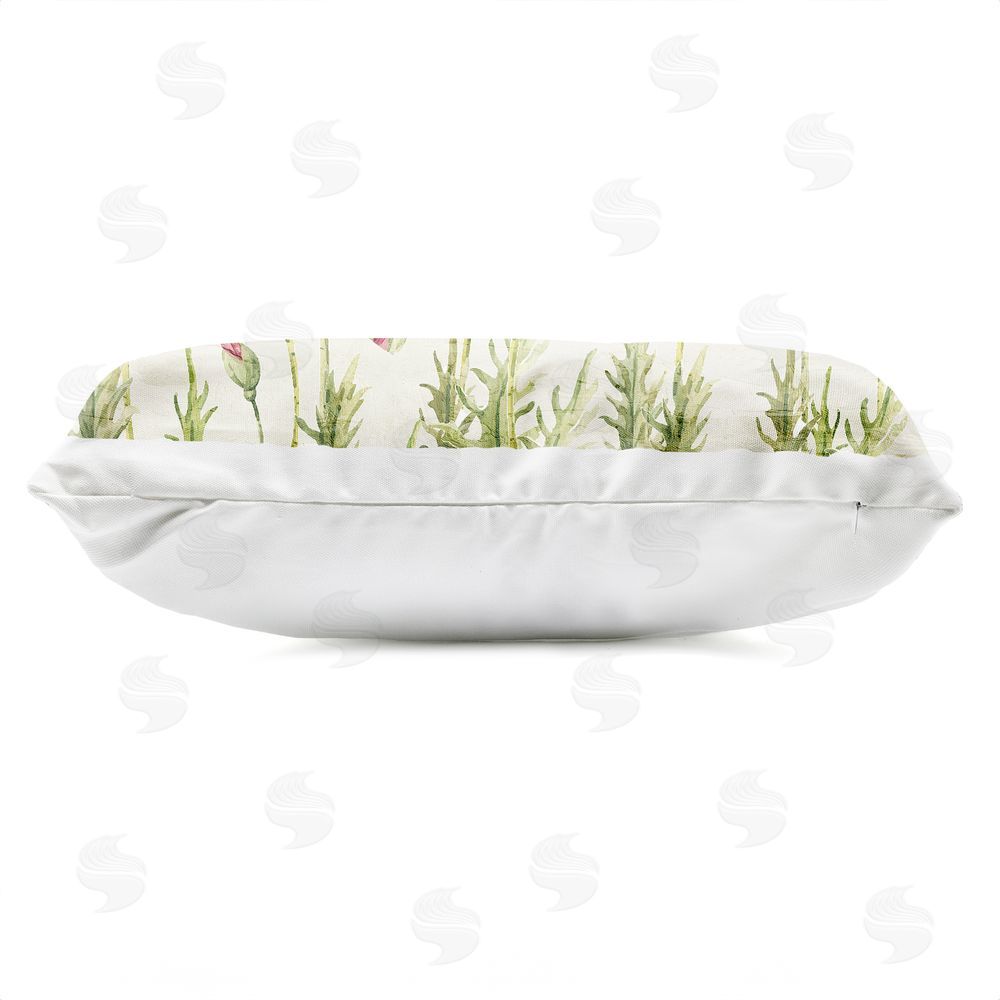 Kim Allen Poppy Days Vintage Blooms Outdoor Quick-Dry Polyester Lumbar Pillow Zipper Detail