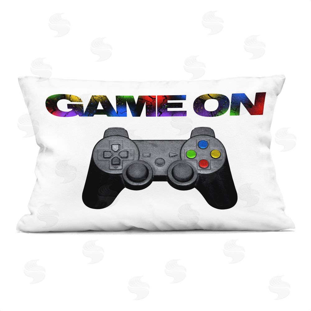 Marcus Prime Controller Game On Splatter Indoor Plush Polyester Lumbar Pillow