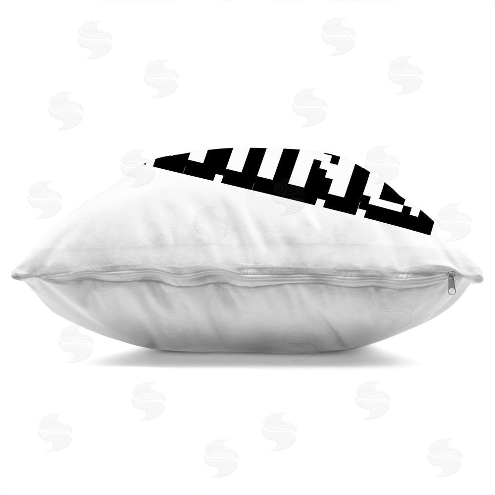 Marcus Prime Playful Pixel Gaming Indoor Plush Polyester Square Throw Pillow Zipper Detail
