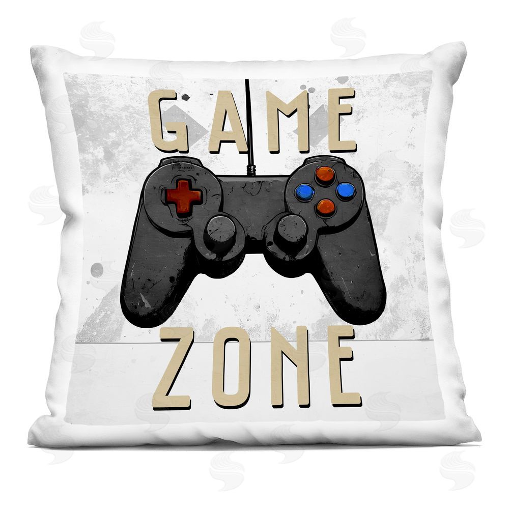 Kim Allen Game Zone Control Indoor Plush Polyester Square Throw Pillow