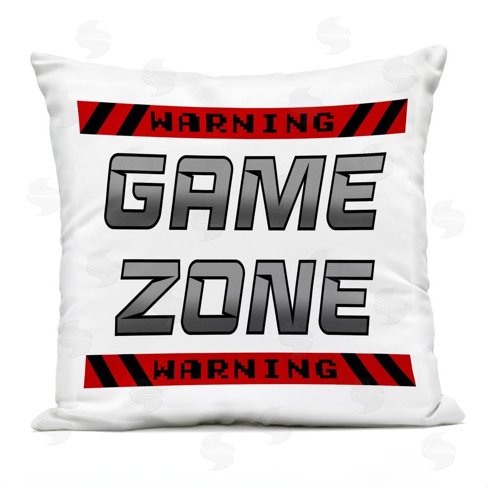 Marcus Prime Game Zone Warning Outdoor Quick-Dry Polyester Square Throw Pillow