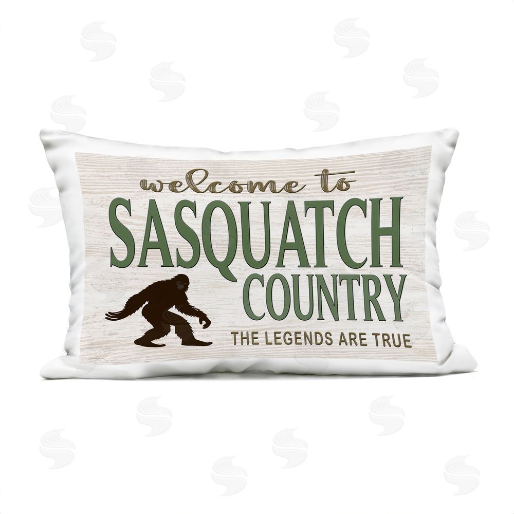 Seven Trees Design Welcome To Sasquatch Country Outdoor Quick-Dry Polyester Lumbar Pillow