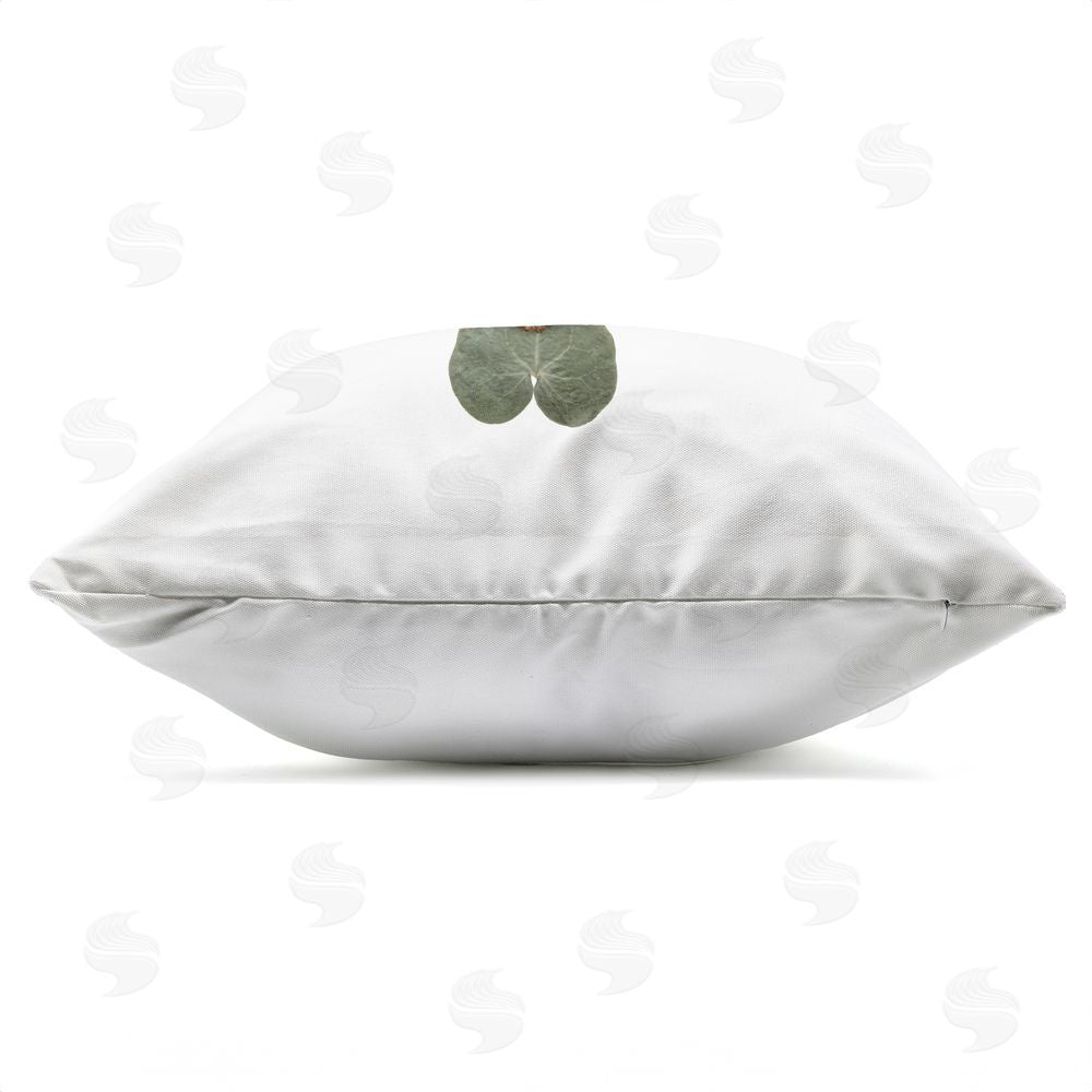 Beth Adoette Lily Pad & Fern Mandala Outdoor Quick-Dry Polyester Square Throw Pillow Zipper Detail