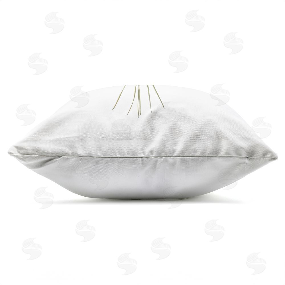 Beth Adoette Seashell & Leaf Symmetry Outdoor Quick-Dry Polyester Square Throw Pillow Zipper Detail