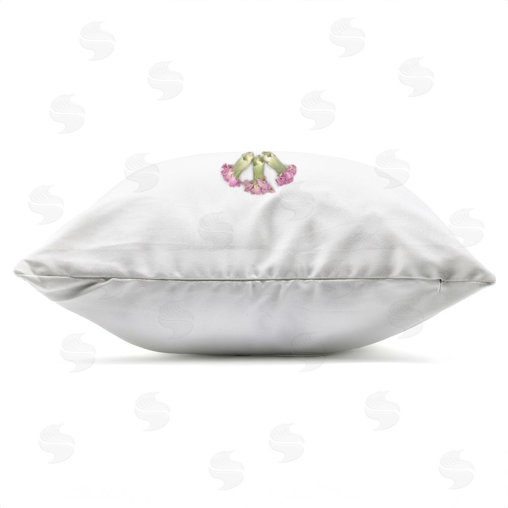 Beth Adoette Clam Shells & Botanicals Pattern Outdoor Quick-Dry Polyester Square Throw Pillow Zipper Detail