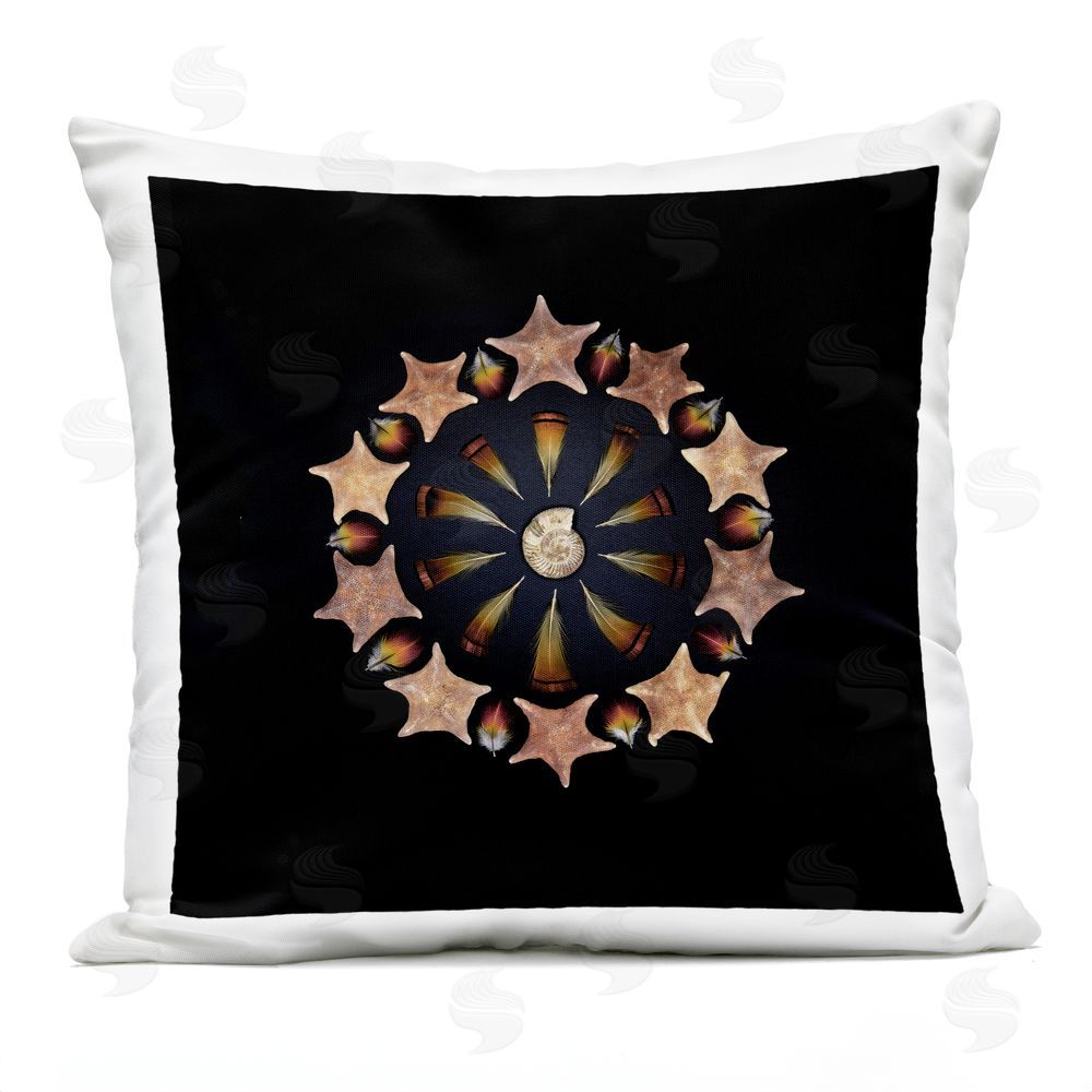 Beth Adoette Nautical Nature Arrangement Outdoor Quick-Dry Polyester Square Throw Pillow