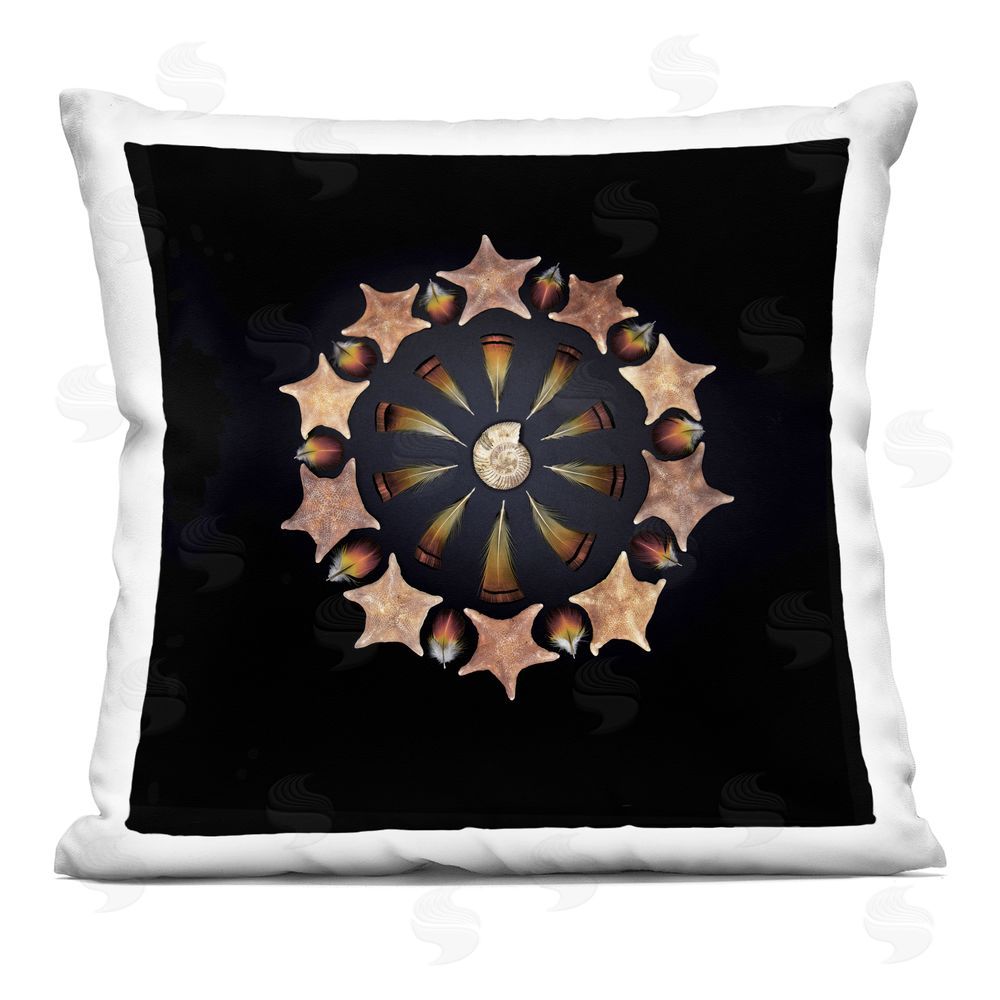 Beth Adoette Nautical Nature Arrangement Indoor Plush Polyester Square Throw Pillow