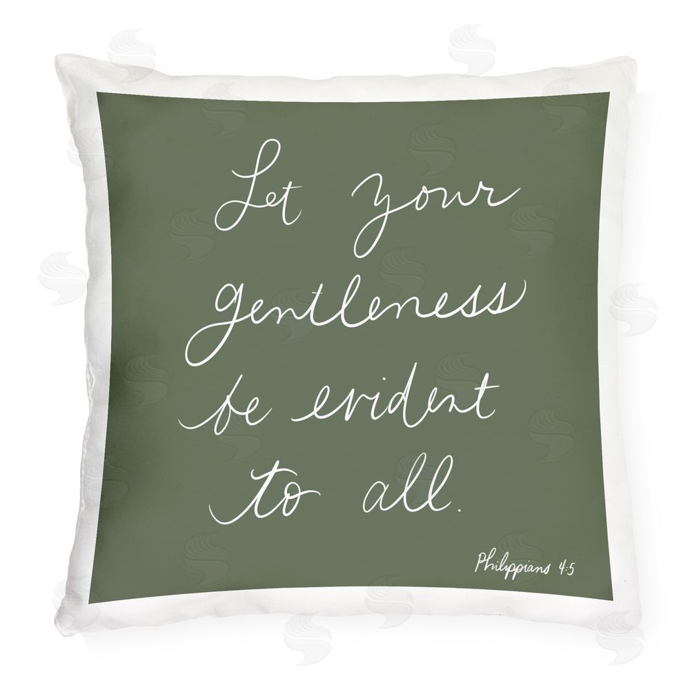 SUNDANCE GROUP, LLC Encouraging Gentleness Proverb Outdoor Quick-Dry Polyester Square Throw Pillow