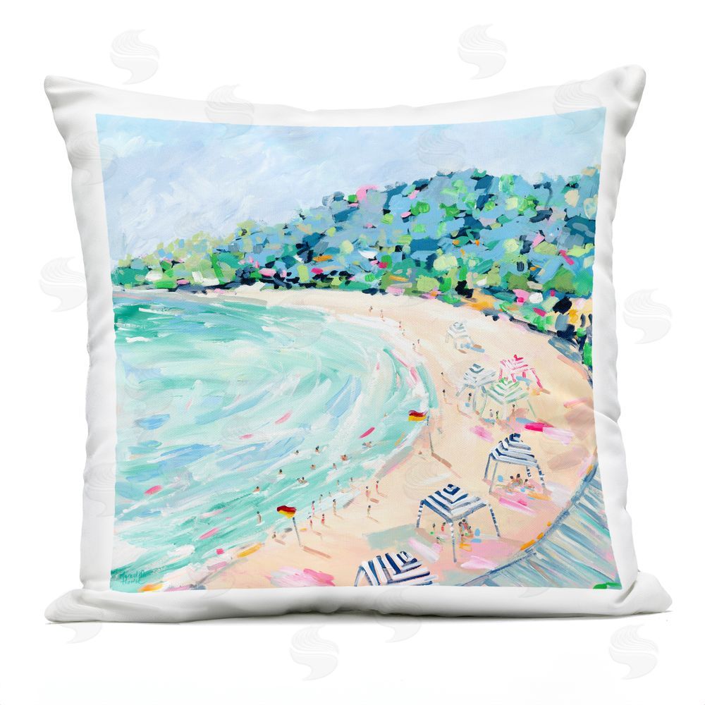 Meredith Howse Good Times Noosa Beach Outdoor Quick-Dry Polyester Square Throw Pillow