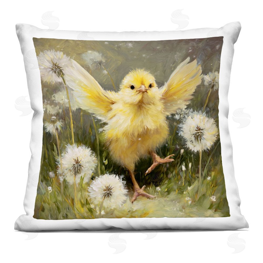 Tina LeCour Free As A Peep Indoor Plush Polyester Square Throw Pillow