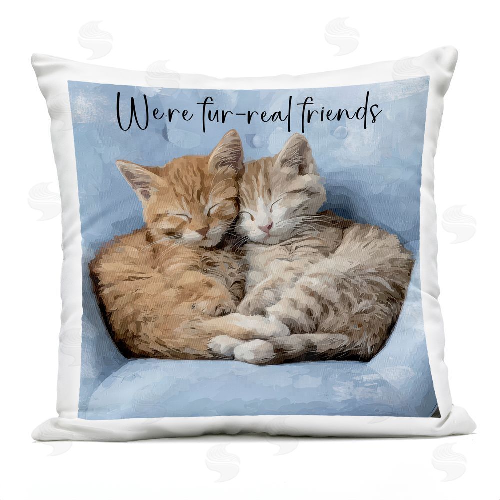 Kim Curinga We're Fur-Real Friends Outdoor Square Printed Throw Pillow