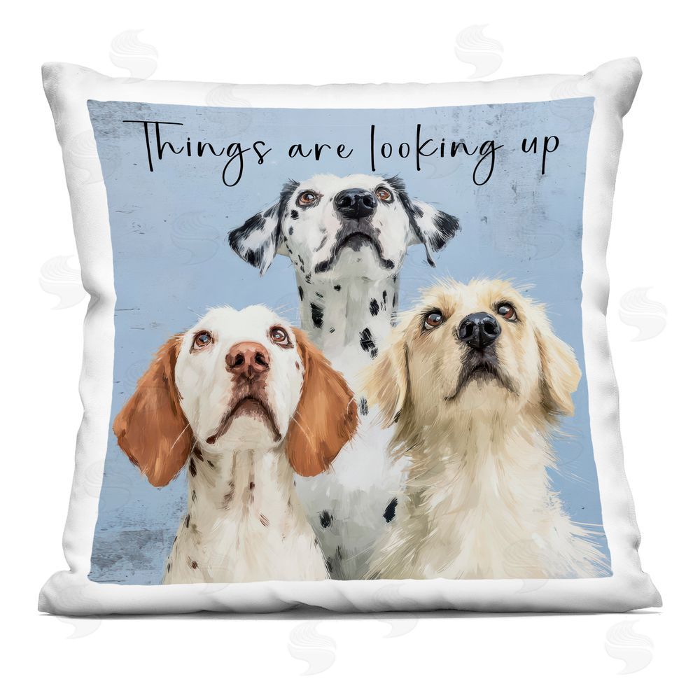 Kim Curinga Things Are Looking Up Square Printed Throw Pillow
