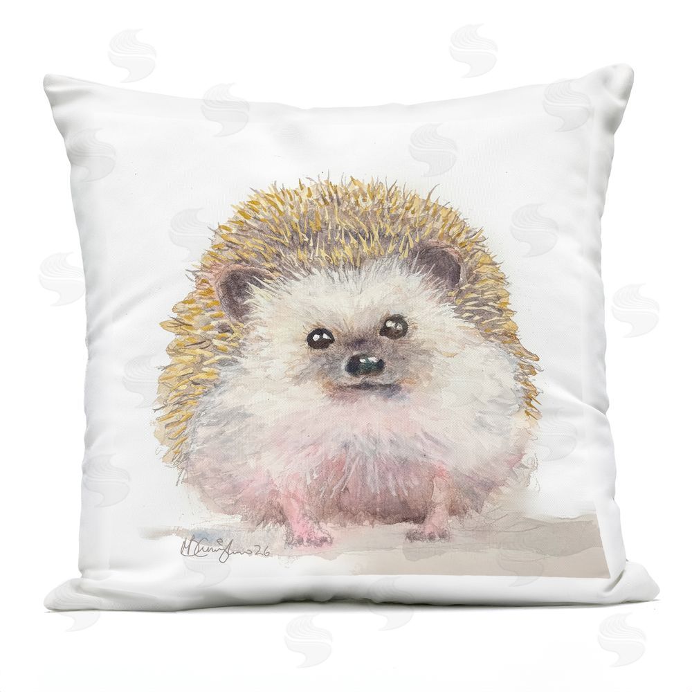 MB Cunningham Adorable Baby Hedgehog Outdoor Quick-Dry Polyester Square Throw Pillow