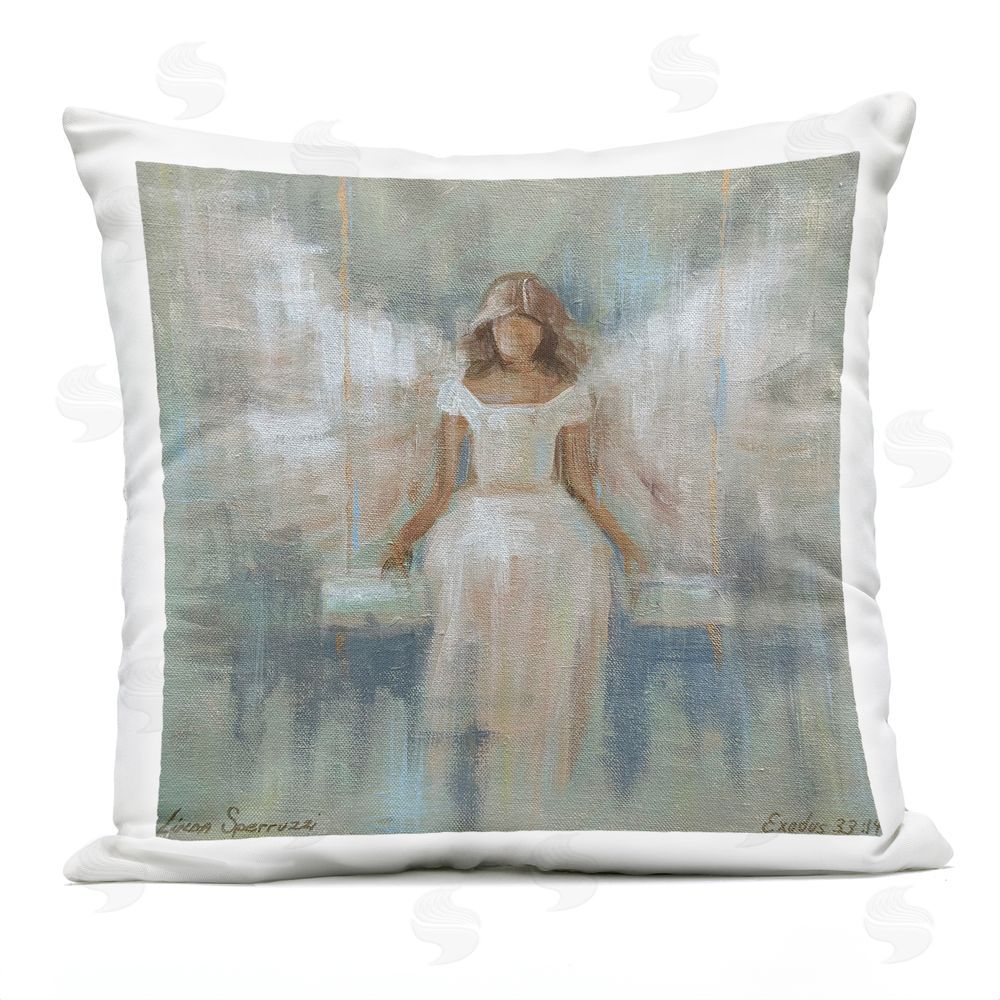 Linda Sperruzzi Dreamlike Restful Angel Outdoor Square Printed Throw Pillow