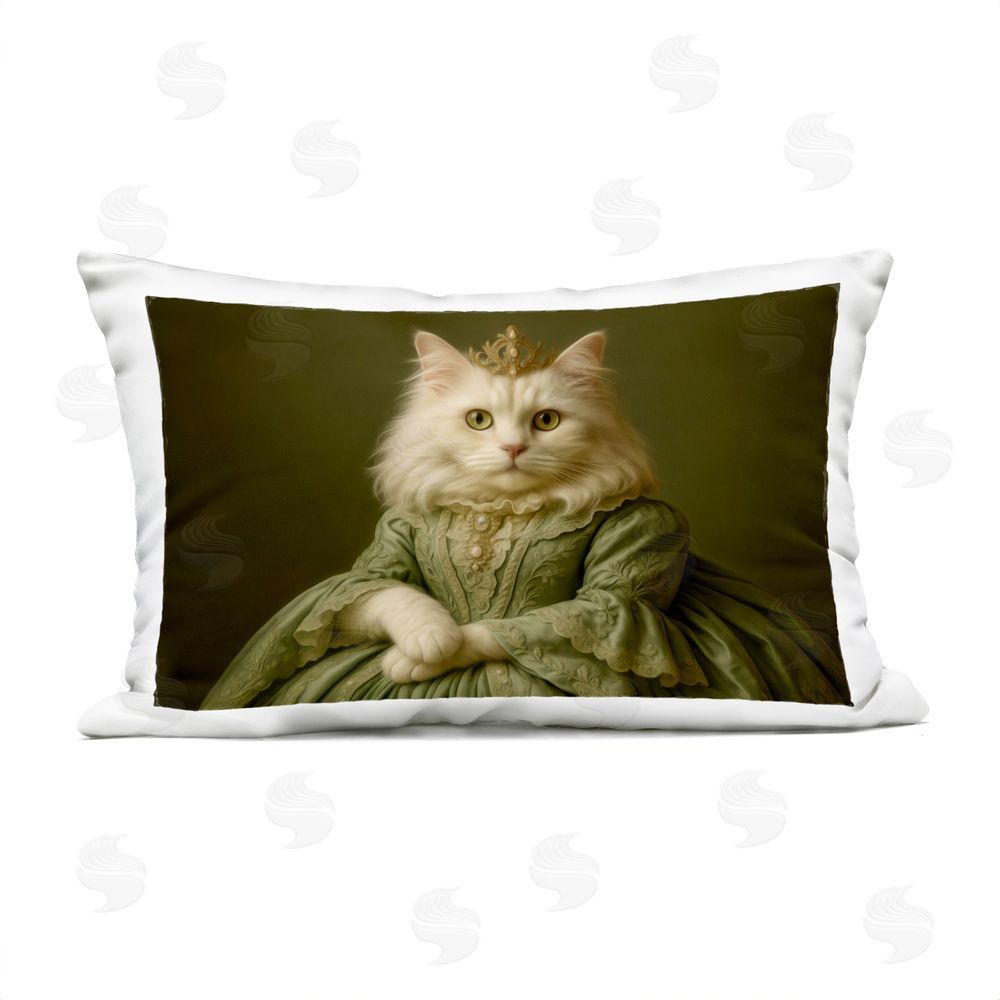 Kelley Parker The Purrincess of Elegance Outdoor Quick-Dry Polyester Lumbar Pillow