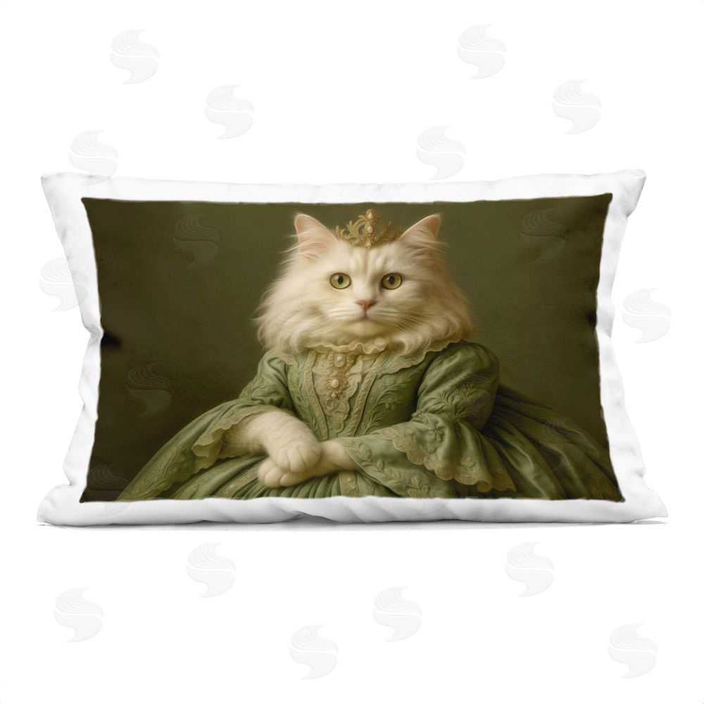 Kelley Parker The Purrincess of Elegance Indoor Plush Polyester Lumbar Pillow