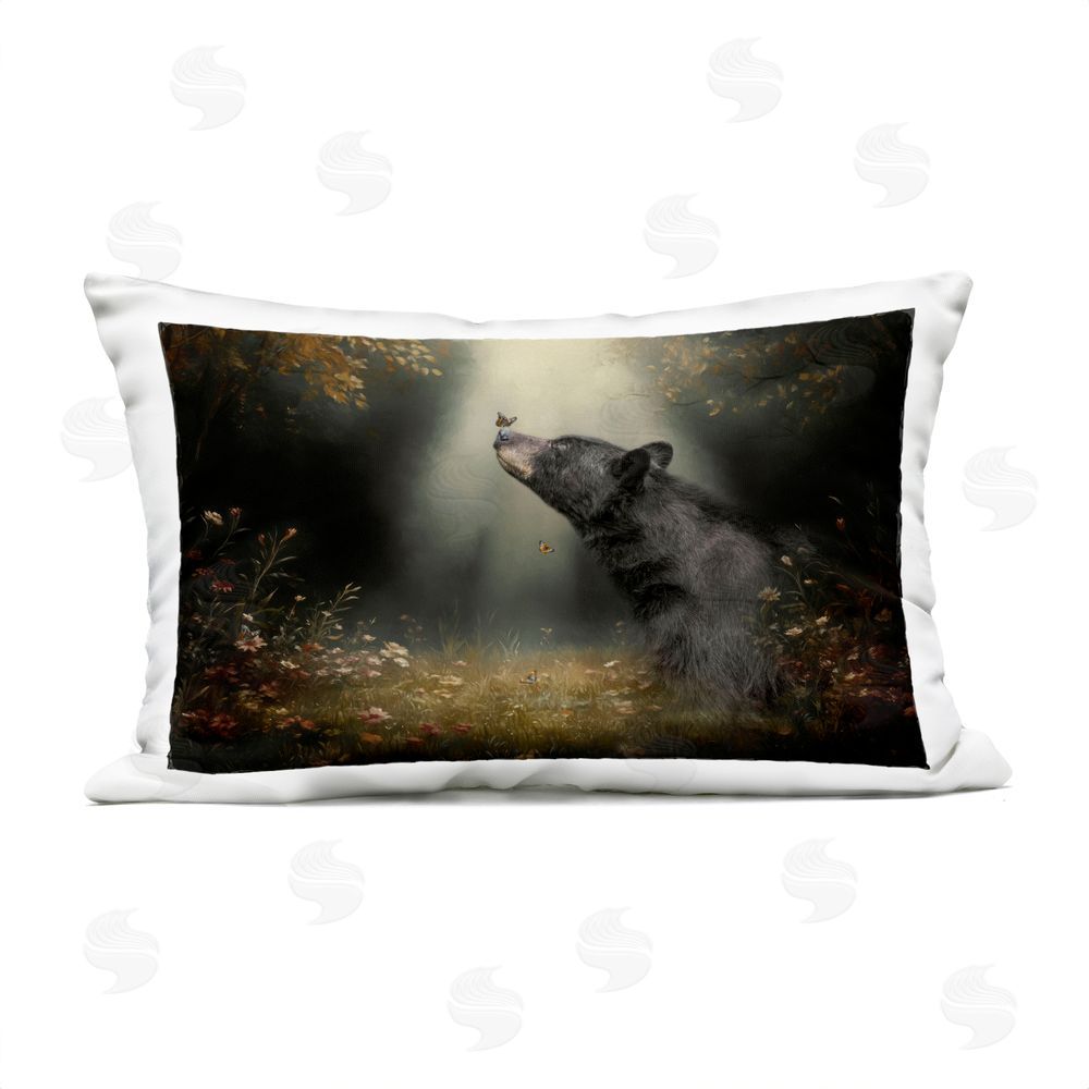 Kelley Parker Moonbeam Moment Bear & Butterfly Outdoor Quick-Dry Polyester Lumbar Pillow