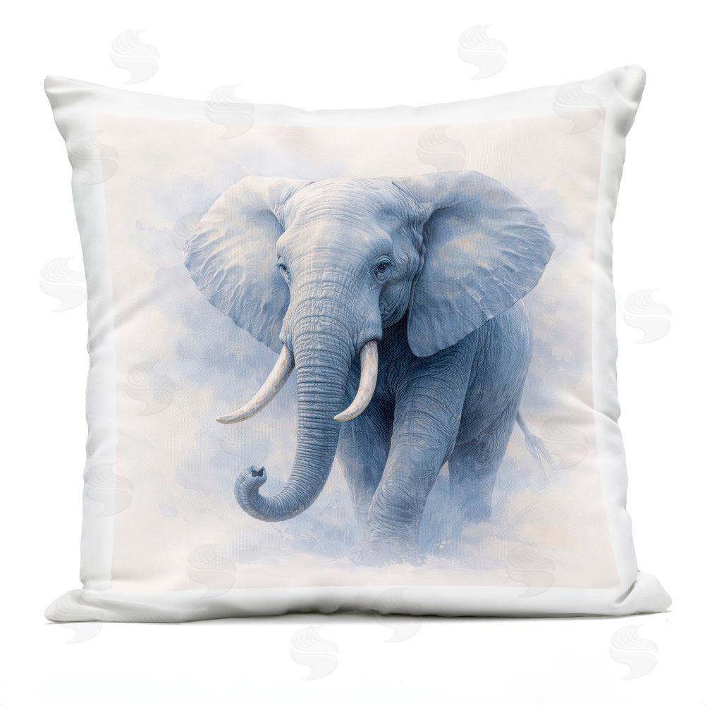 Tom Crehan Majestic Elephant Steps Outdoor Quick-Dry Polyester Square Throw Pillow