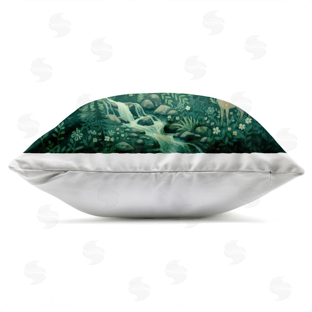 Sean McKinney Be Wild Nighttime Forest Outdoor Quick-Dry Polyester Square Throw Pillow Zipper Detail