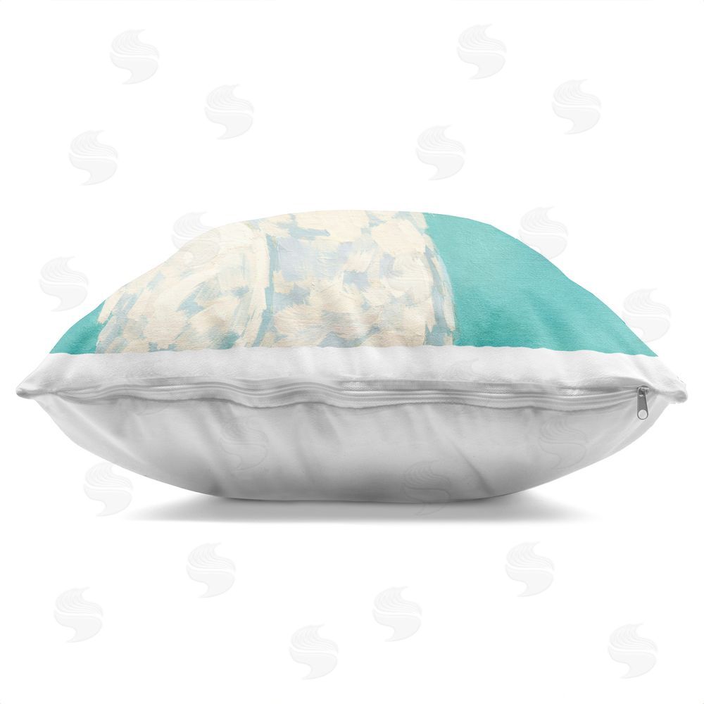 Sean McKinney Yellow Crested Cockatoo Indoor Plush Polyester Square Throw Pillow Zipper Detail