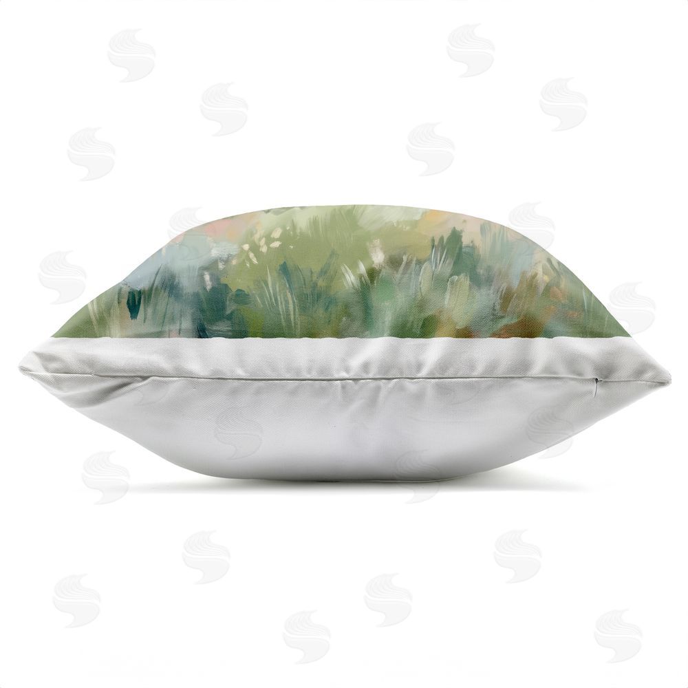Imagine It Images Lone Tree On A Hill Outdoor Quick-Dry Polyester Square Throw Pillow Zipper Detail