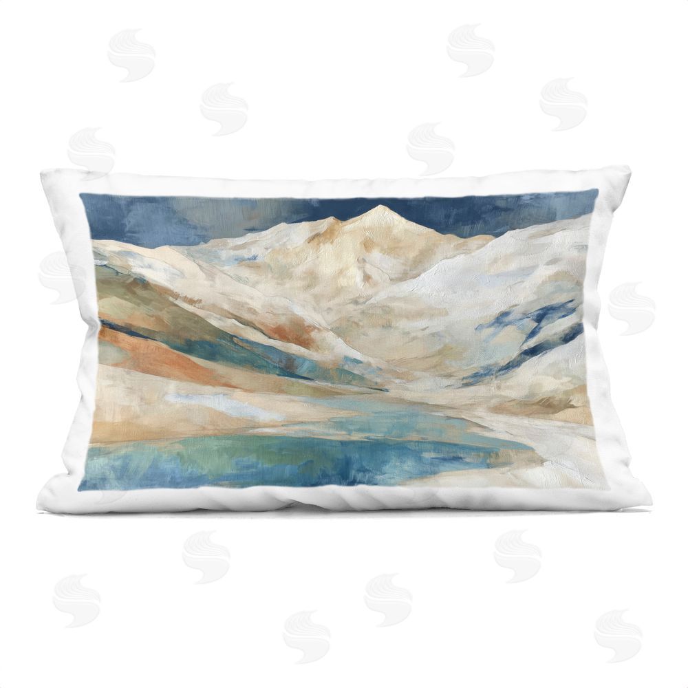 Chromatic Storm Studio Glacial Valley in Alaska Range Printed Lumbar Throw Pillow