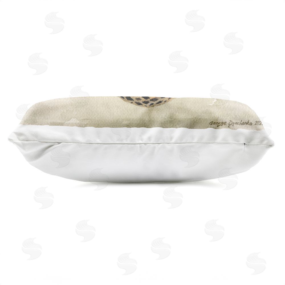 George Dyachenko Penguin On The Hammock Outdoor Quick-Dry Polyester Lumbar Pillow Zipper Detail