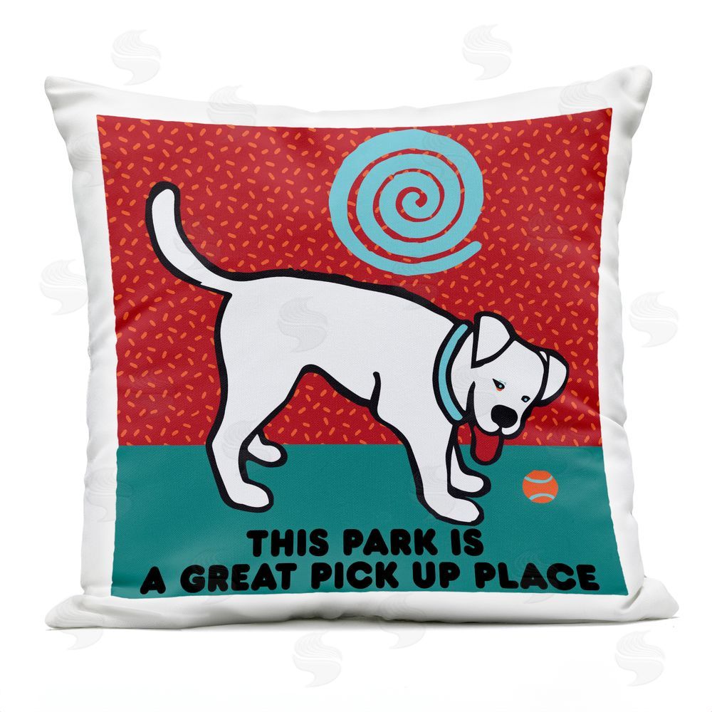 Hillary Vermont This Park Is Great Dog Outdoor Quick-Dry Polyester Square Throw Pillow